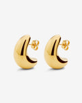 Elia Moon Stud – Earrings – 14ct Gold–Plated