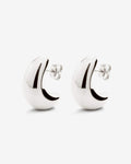Elia Moon Stud – Earrings – Silver