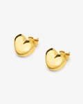 Puffy Heart Mini – Stud Earrings – 18ct Gold-Plated