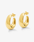 Mini Elia Oval Stud – Stud Earrings – 14ct Gold-Plated