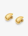 Puffy Elia Moon Medi – Stud Earrings – 14ct Gold-Plated