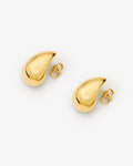 Puffy Elia Moon Mini – Stud Earrings – 14ct Gold-Plated