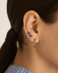 Kylee Petals Studs Blue – Ohrstecker – 18kt vergoldet
