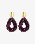 Berry Metallic Greem/Purple Drop – Earrings – 18kt Gold-Plated