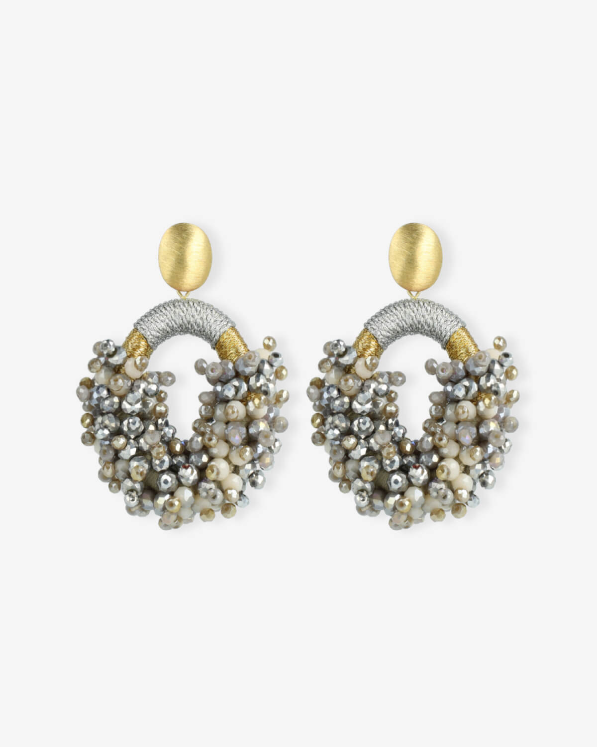 Taupe hot sale pearl earrings