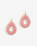 Marieke - Drop L Raw - Fondant Pink – Earring – 18ct Gold-Plated