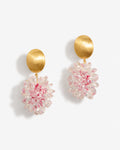 Sam - Thick Oval Crystal Sequins - Sugar Pink – Ear Clips – 18kt Gold-Plated