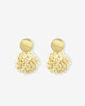 Sequin Flower Globe M - Champagne – Earrings – 18ct Gold-Plated