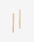 White Tennis – Earrings – 18ct Gold–Plated