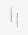 White Tennis – Earrings – 18ct Gold–Plated
