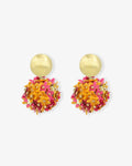 Daisy Sequin Flower Globe M Sunset – Earrings – 18ct Gold-Plated
