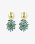 Solea Thick Oval Crystal Sequins Metallic Green - Ohrhänger - 18kt vergoldet