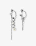 Abel Pearl Earrings - Earrings - Palladium-Plated