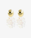 Solea Thick Oval Crystal Sequins Holo Polished Silver Pin - Ohrhänger - versilbert