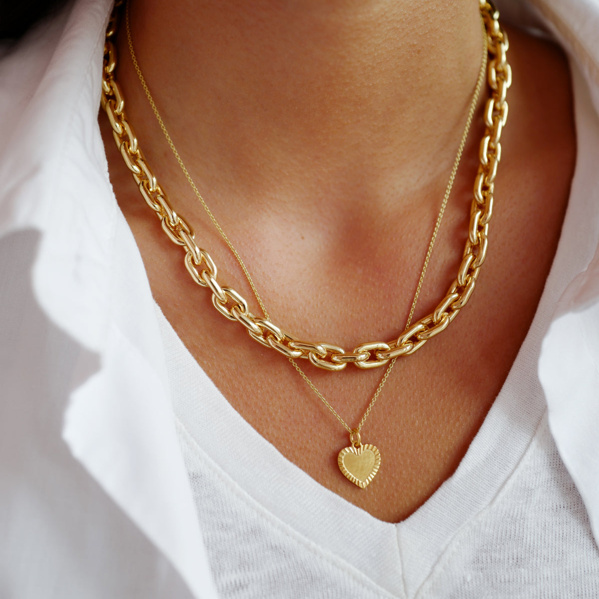 Chunky necklace – Necklaces – 18kt Gold-Plated at GLAMBOU