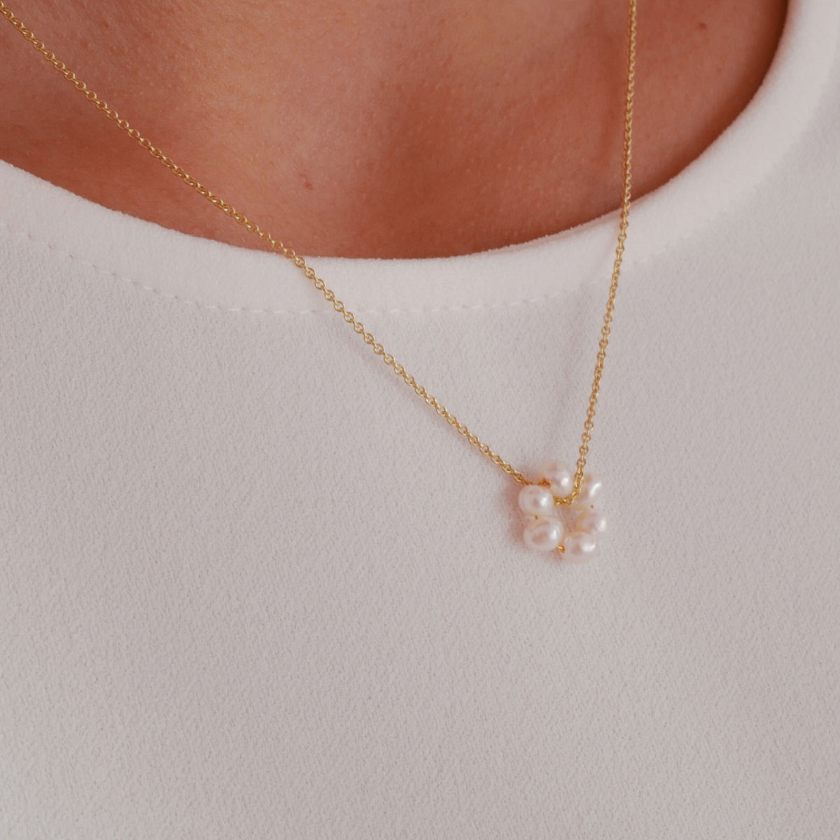 Solid Gold Classic Pearl Necklace | Local Eclectic – local eclectic