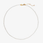 White beaded - Necklaces - 18ct Gold-Plated