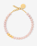 Mini Beads Gold Ivory Rose Marble - Halsketten - 14kt vergoldet