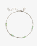 Lina Chrysophrase Green – Fußketten – Silber