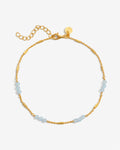 Lina Chalcedony Blue – Anklets – 18ct Gold–Plated