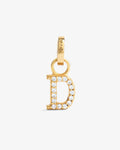 D – Buchstaben-Anhänger – 18kt vergoldet