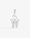 W – Letter Charms – Silver