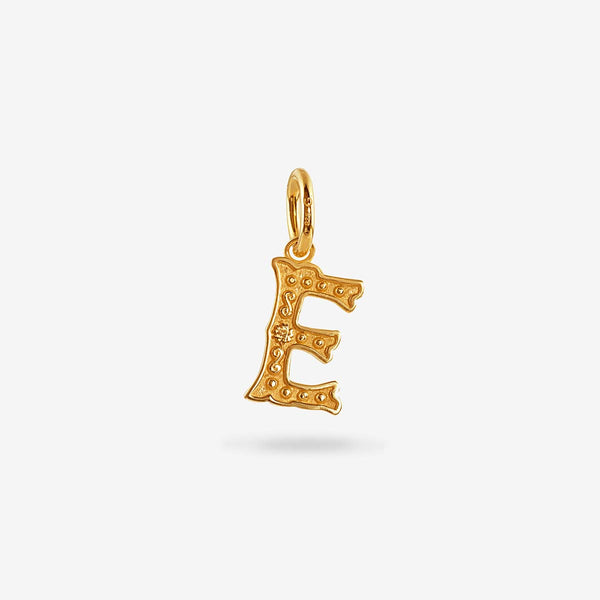 With You Charms - E – Letter Charms – 18kt Gold-Plated