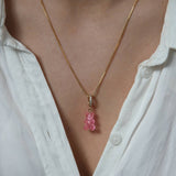Bubblegum Nostalgia Bear – Necklace Pendants – 925 Silver–Plated