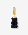 Black velvet Nostalgia Bear – Necklace Charm – 18kt Gold-Plated