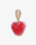 Jelly Heart Rouge Pave - Anhänger - 18kt vergoldet