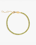 Tennis Bracelet Lime Green – Bracelets – 18ct Gold-Plated