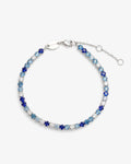 Tennis Blue Gradient - Armbänder - versilbert