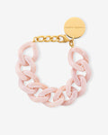 Flat Chain Bracelet Ivory Rose Marble - Armbänder - 14kt vergoldet