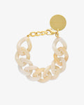 Flat Chain Bracelet Pearl Marble – Armbänder – vergoldet