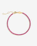 Tennis Bracelet Pink – Armbänder – 18kt vergoldet