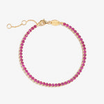 Tennis Bracelet Pink – Armbänder – 18kt vergoldet