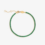 Tennis Bracelet Green – Armbänder – 18kt vergoldet