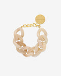 Flat Chain Bracelet Honey marble – Armband – vergoldet