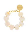 Organic Shaped Bracelet pearl marble – Armbänder – vergoldet
