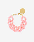 Great Bracelet neon pink marble – Bracelets – gold–plated