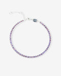 Tennis Armband Pastel  – Lavender – Bracelets – 18ct Gold–Plated