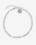 Figaro 5mm – Bracelets – Silver rhodium-plated