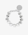 Mini Organic Shaped Bracelet snow green marble – Armbänder – versilbert