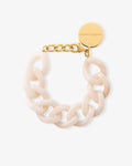 Flat Chain Bracelet Latte Marble - Bracelets - Gold-Plated