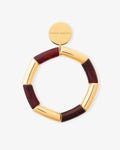 Flex Bracelet gold - bordeaux marble - Bracelets - Gold-Plated