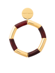 Flex Bracelet gold - bordeaux marble - Armbänder - gelb vergoldet