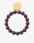 Mini Beads Flex Bracelet Aubergine - Bracelets - Gold-Plated