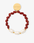 Beach Organic Flex Bracelet Coral - Bracelets - Gold-Plated