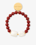 Beach Beads Flex Bracelet Coral - Bracelets - Gold-Plated