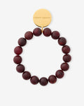Mini Beads Flex Bordeaux Marble - Armbänder - 14kt vergoldet